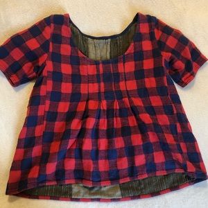 Ace & Jig Red/Navy Buffalo Shop Tee